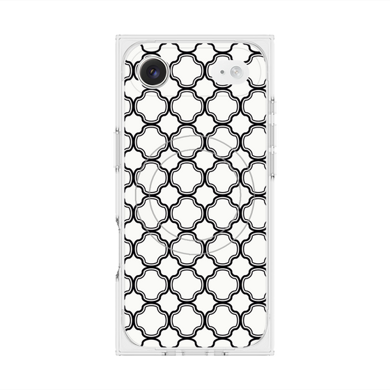 プレミアムスクエアケース with MagSafe［ Moroccan3 - Black ］