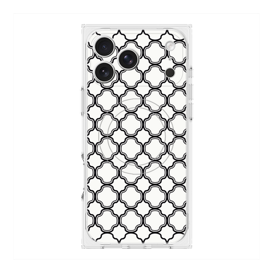 プレミアムスクエアケース with MagSafe［ Moroccan3 - Black ］