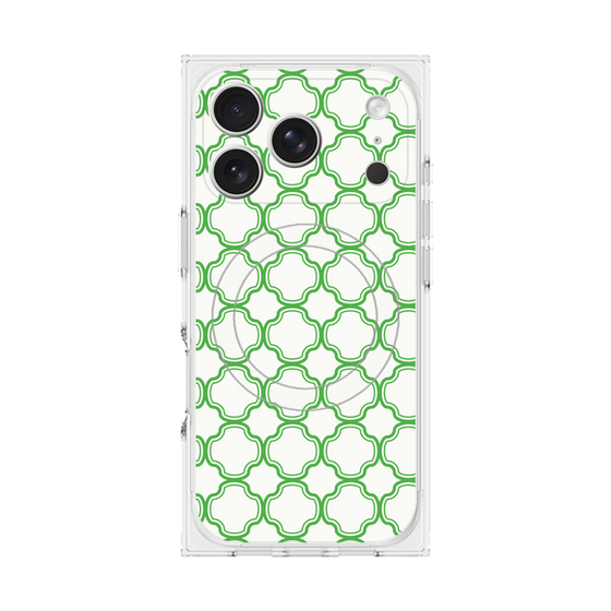プレミアムスクエアケース with MagSafe［ Moroccan3 - Green ］