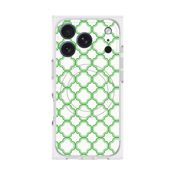 プレミアムスクエアケース with MagSafe［ Moroccan3 - Green ］