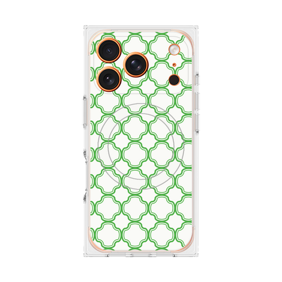 プレミアムスクエアケース with MagSafe［ Moroccan3 - Green ］