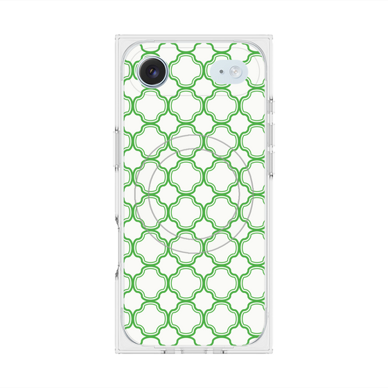 プレミアムスクエアケース with MagSafe［ Moroccan3 - Green ］