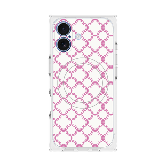 プレミアムスクエアケース with MagSafe［ Moroccan3 - Pink ］