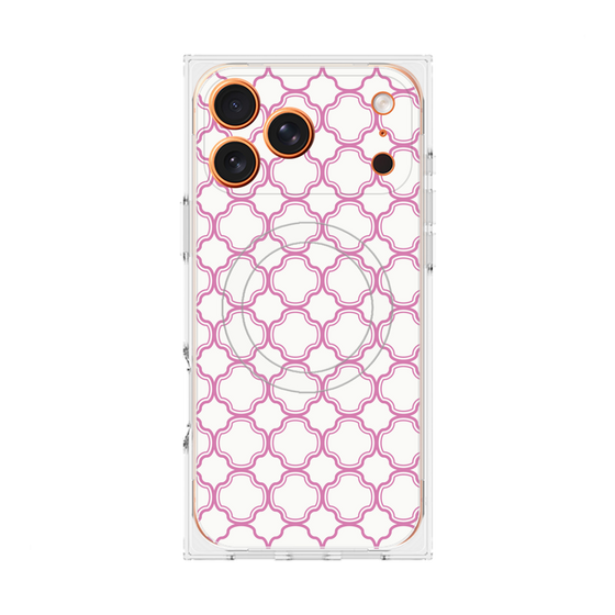 プレミアムスクエアケース with MagSafe［ Moroccan3 - Pink ］