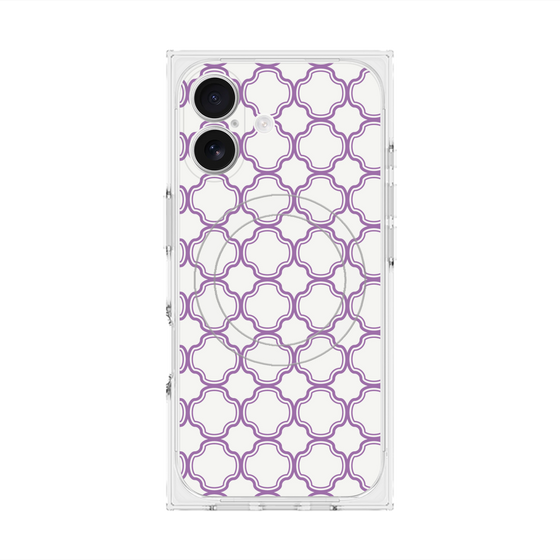 プレミアムスクエアケース with MagSafe［ Moroccan3 - Purple ］