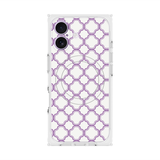 プレミアムスクエアケース with MagSafe［ Moroccan3 - Purple ］