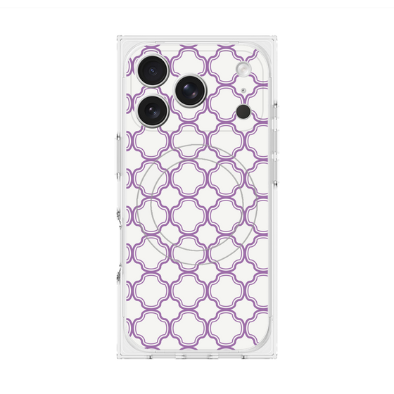 プレミアムスクエアケース with MagSafe［ Moroccan3 - Purple ］