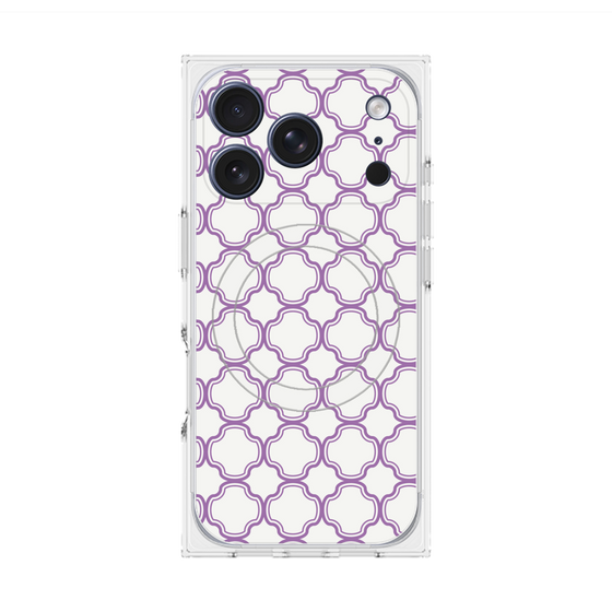 プレミアムスクエアケース with MagSafe［ Moroccan3 - Purple ］