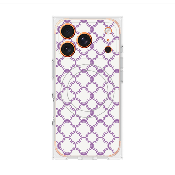 プレミアムスクエアケース with MagSafe［ Moroccan3 - Purple ］