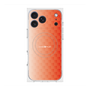 プレミアムスクエアケース with MagSafe［ CASEPLAY Check - Orange ］
