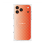プレミアムスクエアケース with MagSafe［ CASEPLAY Check - Orange ］