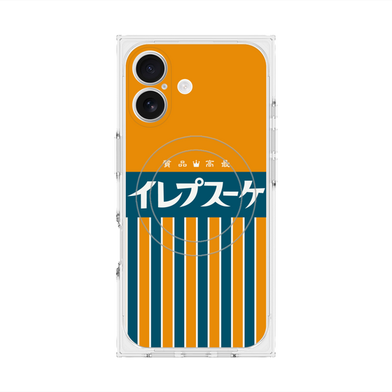 プレミアムスクエアケース with MagSafe［ CASEPLAY Retro - Orange ］