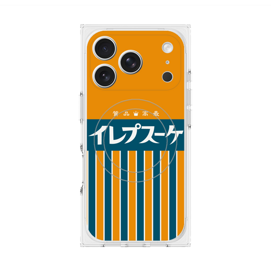 プレミアムスクエアケース with MagSafe［ CASEPLAY Retro - Orange ］