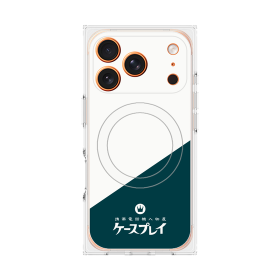 プレミアムスクエアケース with MagSafe［ CASEPLAY Retro - Green ］