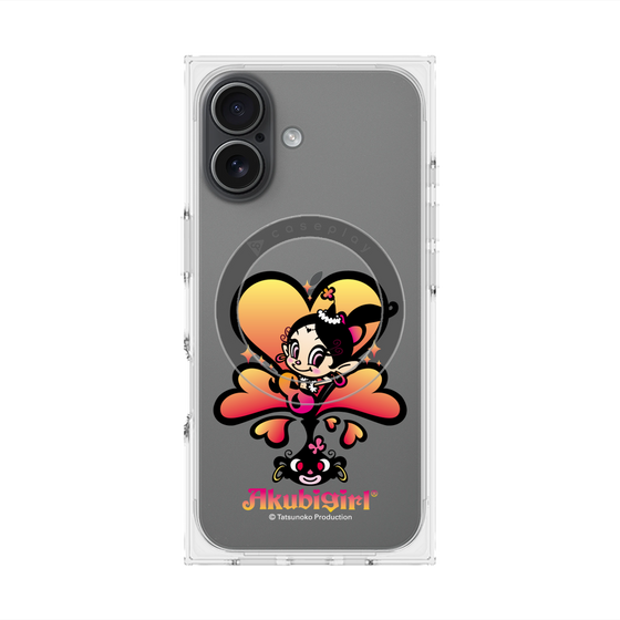 プレミアムスクエアケース with MagSafe［ アクビガール - ハート ］