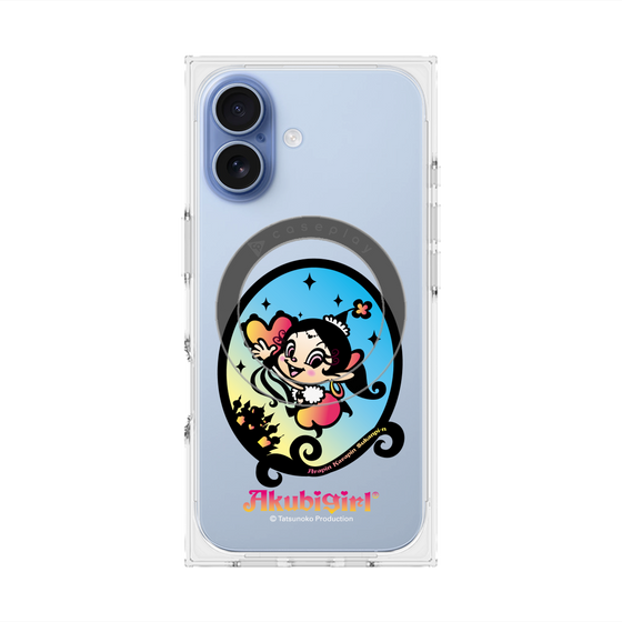 プレミアムスクエアケース with MagSafe［ アクビガール - オーバル ］