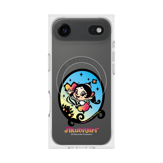 プレミアムスクエアケース with MagSafe［ アクビガール - オーバル ］