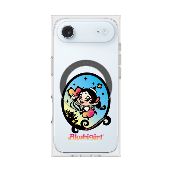 プレミアムスクエアケース with MagSafe［ アクビガール - オーバル ］