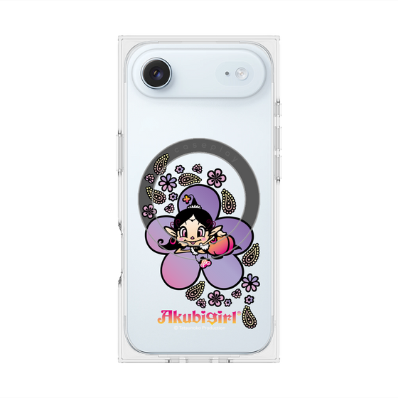 プレミアムスクエアケース with MagSafe［ アクビガール - フラワー ］