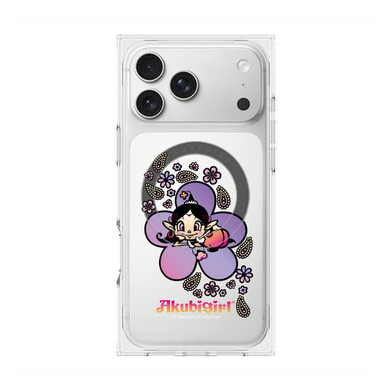 プレミアムスクエアケース with MagSafe［ アクビガール - フラワー ］