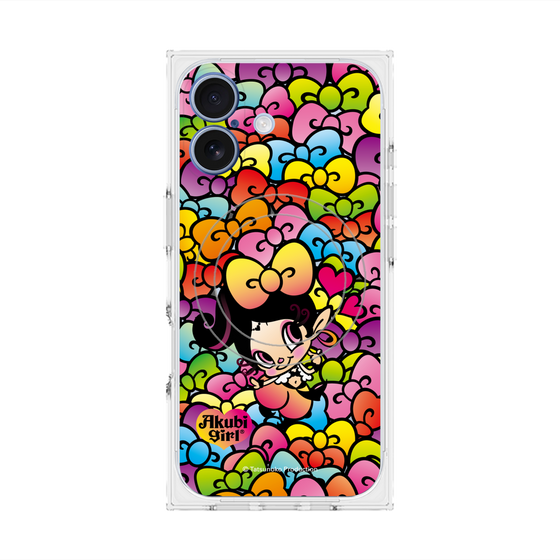 プレミアムスクエアケース with MagSafe［ アクビガール - リボン ］
