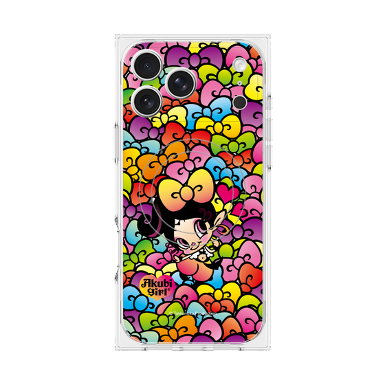 プレミアムスクエアケース with MagSafe［ アクビガール - リボン ］