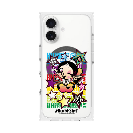 プレミアムスクエアケース with MagSafe［ アクビガール - スター ］