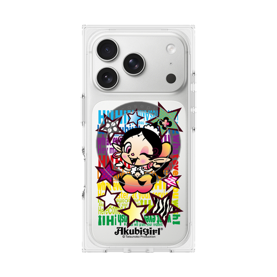 プレミアムスクエアケース with MagSafe［ アクビガール - スター ］