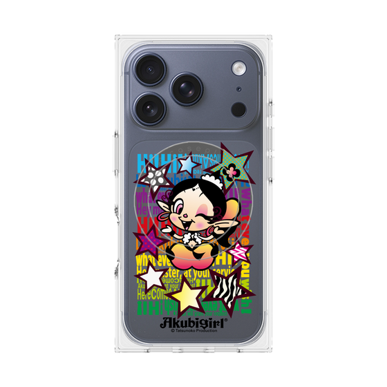 プレミアムスクエアケース with MagSafe［ アクビガール - スター ］