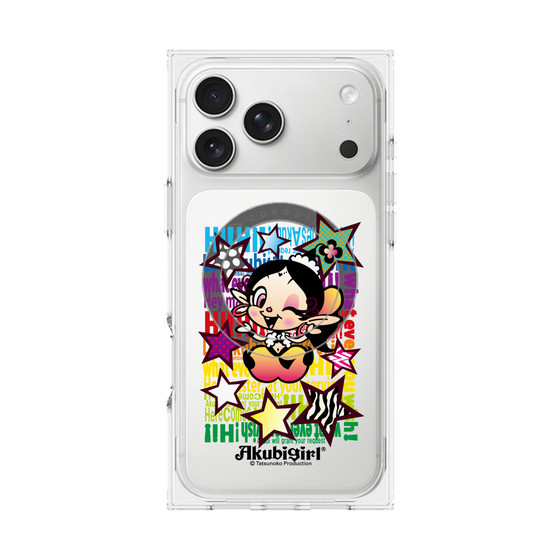 プレミアムスクエアケース with MagSafe［ アクビガール - スター ］