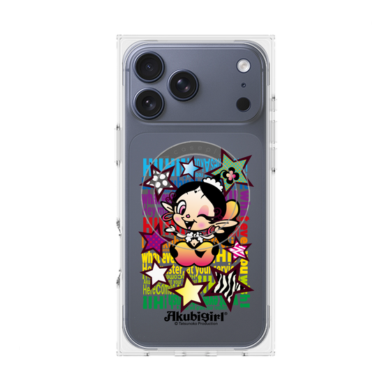プレミアムスクエアケース with MagSafe［ アクビガール - スター ］