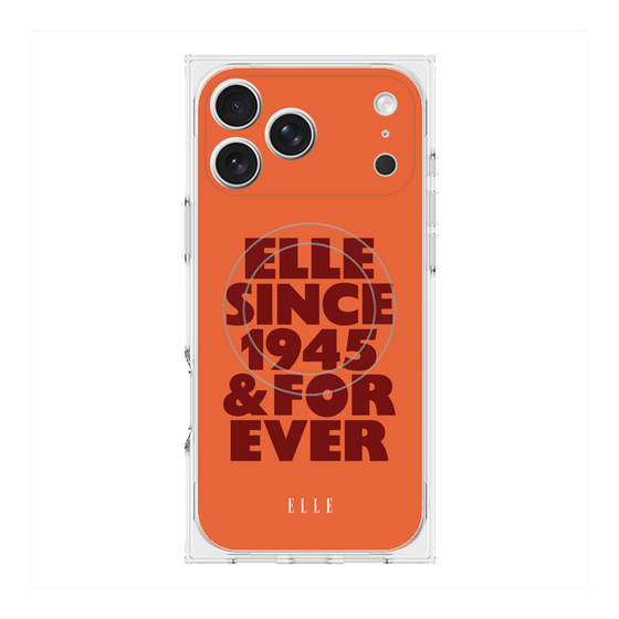 プレミアムスクエアケース with MagSafe［ ELLE - オレンジ ］