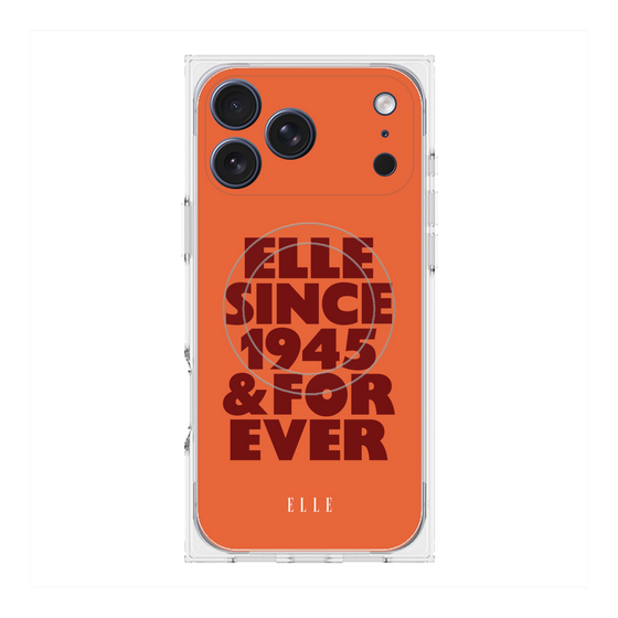 プレミアムスクエアケース with MagSafe［ ELLE - オレンジ ］