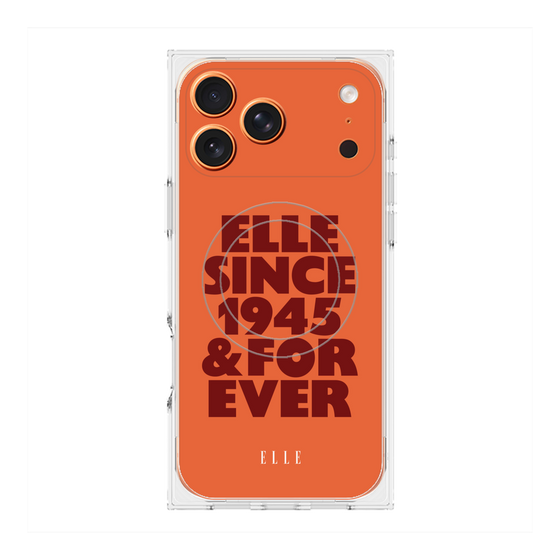 プレミアムスクエアケース with MagSafe［ ELLE - オレンジ ］