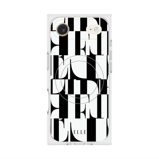プレミアムスクエアケース with MagSafe［ ELLE - カットロゴ ］