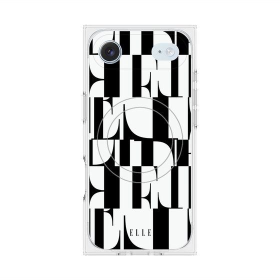プレミアムスクエアケース with MagSafe［ ELLE - カットロゴ ］