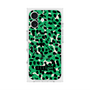 プレミアムスクエアケース with MagSafe［ ELLEgirl - レオパード - Green ］