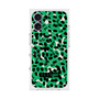 プレミアムスクエアケース with MagSafe［ ELLEgirl - レオパード - Green ］