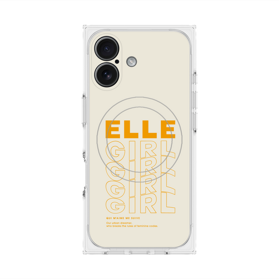 プレミアムスクエアケース with MagSafe［ ELLEgirl - ロゴ ］