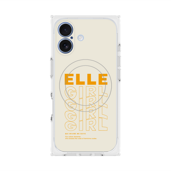 プレミアムスクエアケース with MagSafe［ ELLEgirl - ロゴ ］