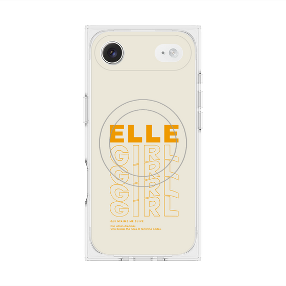 プレミアムスクエアケース with MagSafe［ ELLEgirl - ロゴ ］