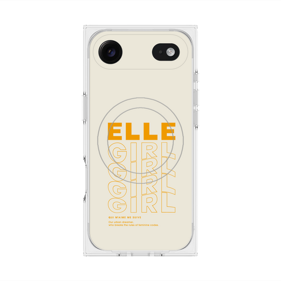 プレミアムスクエアケース with MagSafe［ ELLEgirl - ロゴ ］