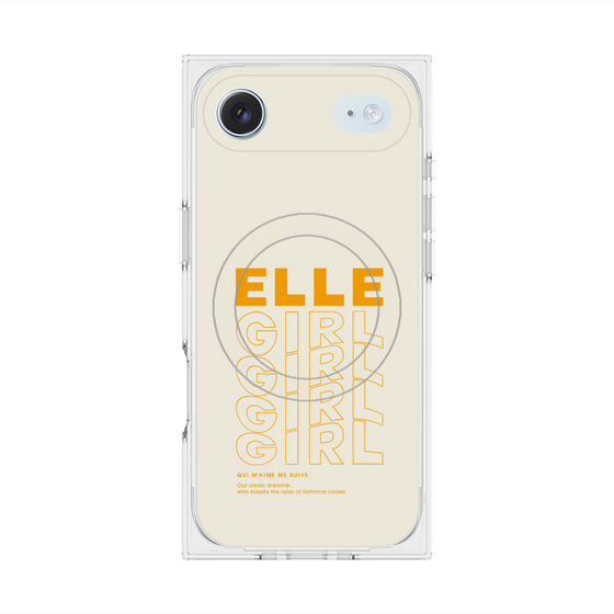 プレミアムスクエアケース with MagSafe［ ELLEgirl - ロゴ ］