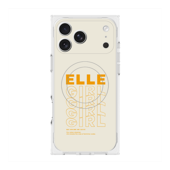 プレミアムスクエアケース with MagSafe［ ELLEgirl - ロゴ ］