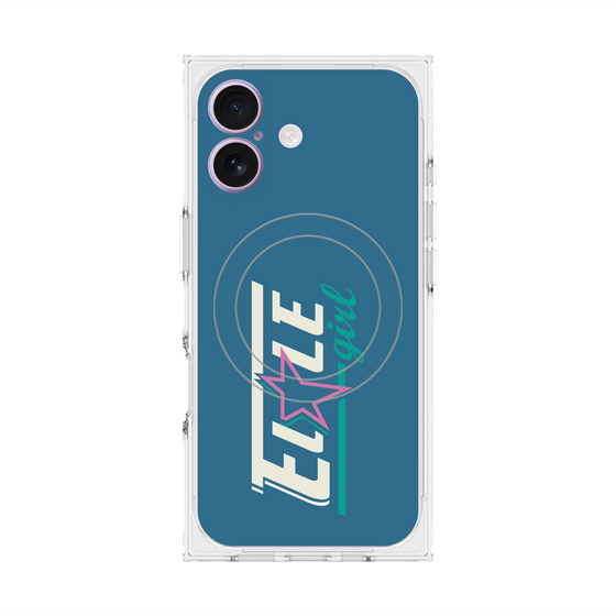 プレミアムスクエアケース with MagSafe［ ELLEgirl - レトロロゴ ］