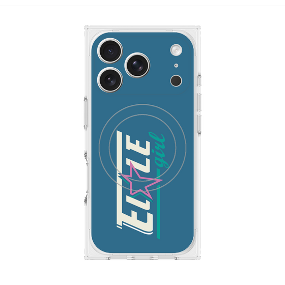 プレミアムスクエアケース with MagSafe［ ELLEgirl - レトロロゴ ］
