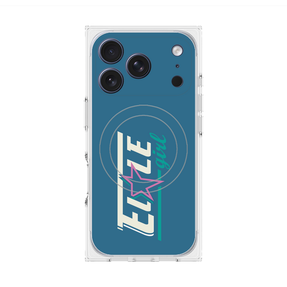 プレミアムスクエアケース with MagSafe［ ELLEgirl - レトロロゴ ］