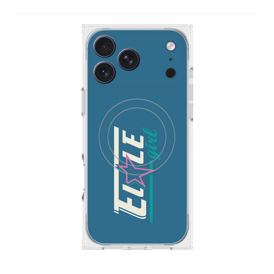 プレミアムスクエアケース with MagSafe［ ELLEgirl - レトロロゴ ］