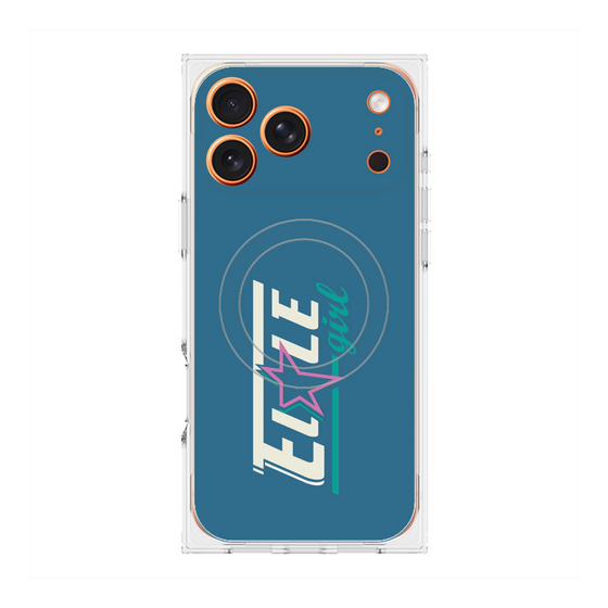 プレミアムスクエアケース with MagSafe［ ELLEgirl - レトロロゴ ］