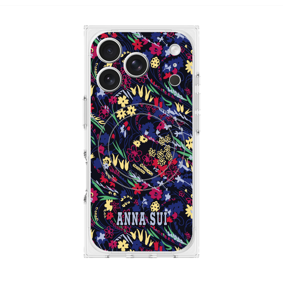 プレミアムスクエアケース with MagSafe［ ANNA SUI - スワーリングフワラー ］